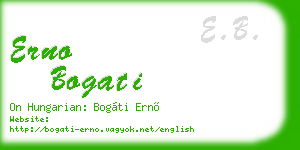 erno bogati business card