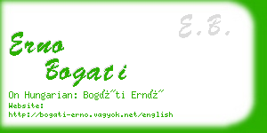 erno bogati business card